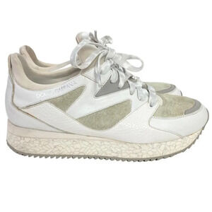 Dolce & Gabbana Sneakers Mens Size 6 Womens Size 8 White Cream Gray Sporty Shoes